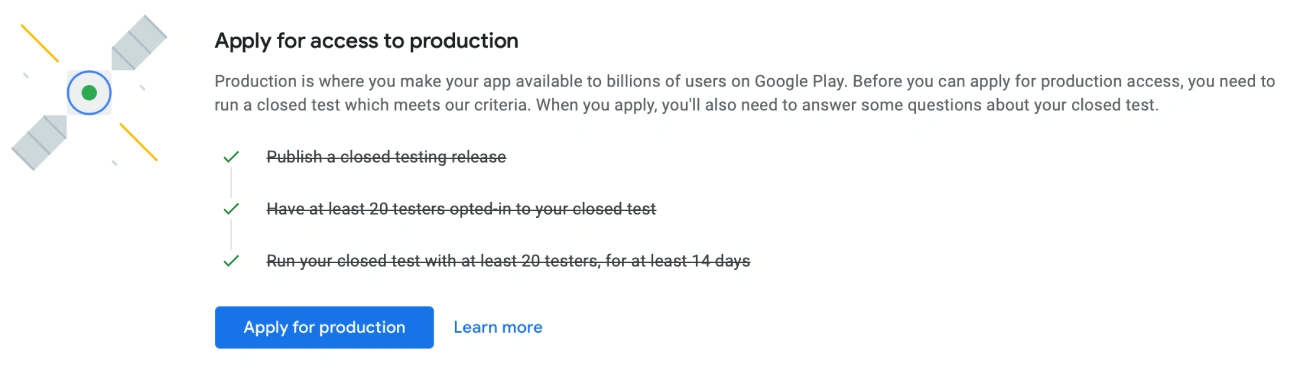 Google Play Console after